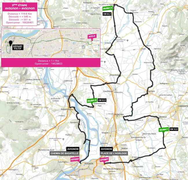 carte-etape-3-avignon Carte étape 3 Avignon - Avignon