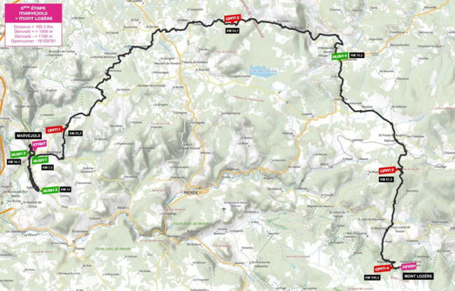 carte-etape-5-marvejols-mont-lozere Carte étape 5 Marvejols - Mont Lozère